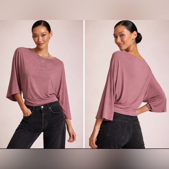 Anthropologie Tops - Anthropologie Mauve Dolman Sleeve Top